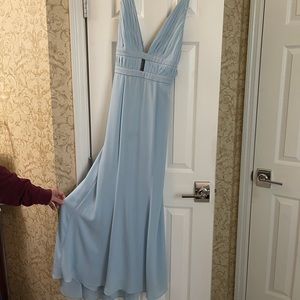 FAME AND PARTNERS long blue dress